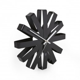 CLOCK Umbra RIBBON WALL BLACK